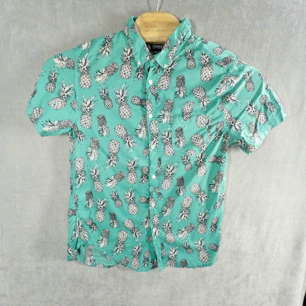Trunks Surf & Swim Co. Hawaiian Pineapple Shirt Mens Medium Resortwear‎ Vacation
